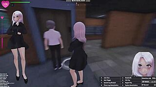 manaka exposes herself naked in the apartment building, whispering 'check this out'