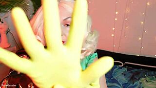 ASMR VIDEO - YELLOW HOUSEHOLD GLOVES!