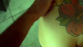 Amateur brunette engages in rough sex with huge monster cock.