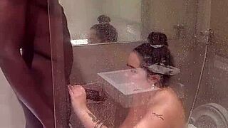 rosina gags on tony's thick dick during a steamy blowjob