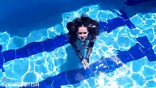 What is Jessica Bunny doing in latex underwater?