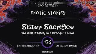 I'm listening to this sister sacrifice erotic audio for women, eses136, and it's so intense