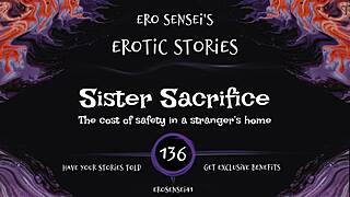 I'm listening to this sister sacrifice erotic audio for women, eses136, and it's so intense