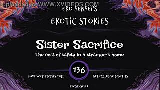 I'm listening to this sister sacrifice erotic audio for women, eses136, and it's so intense