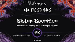 I'm listening to this sister sacrifice erotic audio for women, eses136, and it's so intense