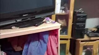 Black girl in sandals fucks intensely in membership video