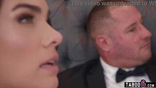 fresh bride enjoys gangbang at wedding party