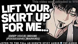 dominant boyfriend pulls you into the changing room for roleplay moaning