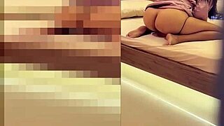 Caught mother-in-law with big ass masturbating pussy and shaking ass in room until orgasm