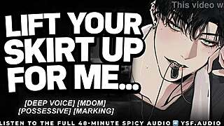 dominant boyfriend pulls you into the changing room for roleplay moaning