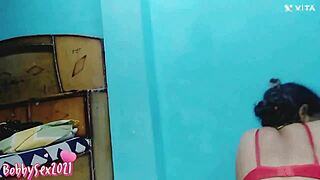 Indian hot girl was fucked in standing position on one leg full hd hindi sex video