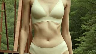 standing in my underwear on a bridge in the woods