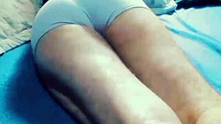 Is this hot man broadcasting in a private room?