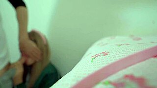 the big-ass student gets convinced, mouth fucked hard, then filled in sports uniform