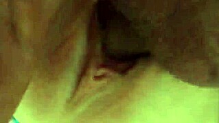 After fucking blue-haired sluts pussy and ass i cum on her tits