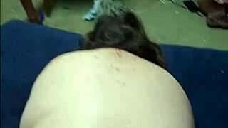 watching domestic worker tease pussy while fucking wife doggystyle