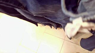 Confident 40-Year-Old Woman Enjoys Trying On Tight Jeans In Stores