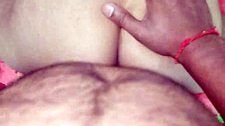 An Indian housewife enjoys a cock deep in her ass