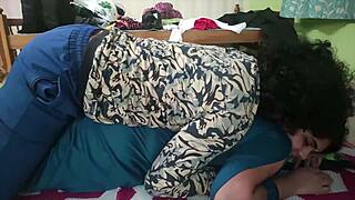 desi couple sweet romance and passionate kisses in bed