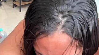 A good blowjob for my stepbrother's BBC - amateur couple - Nysdel