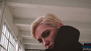 Skye Blue's heart pounds showing big natural tits for Playboy