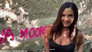 I gave a wild blowjob in the ruins with ten strangers, ending all covered in cum