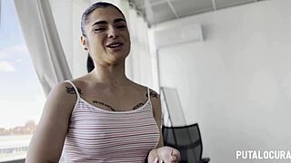 Voluptuous tattooed Spanish beauty Nadja Hot chats while swallowing Torbe's cum.