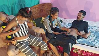 Foursome Interracial Sweat Party Desi Hot Sexy Two Girls Get Fucked By Her Two Boyfriends Hanif And Popy Khatun And Mst Sumona And Manik Mia