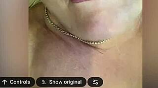 Hairy guy boldly jerking off with a BBW model in intense session.