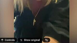 Hairy guy boldly jerking off with a BBW model in intense session.