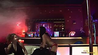 Once the stripper started sucking a guy off, other girls decided to follow her lead for hardcore group sex!