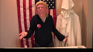 donald trump press conference kkk xxx, dildo and handjob outdoor 😏