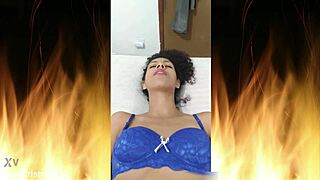 beautiful brunette in blue lingerie trailer 07