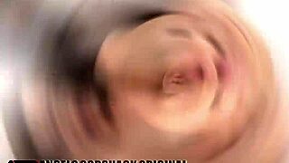 Ria Sunn says, 'I'm in a hardcore gangbang for the first time with triple vaginal, pee, and cum swallowing.'