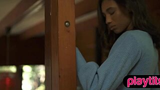 Petite Ebony Milf Strips And Reveals Big Natural Boobs