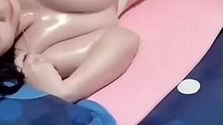 asian teen oil massage ended with passionate sex, cute couple homemade fucking