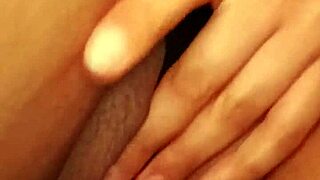 Close up hot brunette masturbating and wetting her panties!!