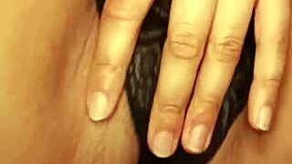 Close up hot brunette masturbating and wetting her panties!!