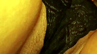 Close up hot brunette masturbating and wetting her panties!!