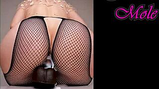 PAWG In Pantyhose Rides Dildo With Big Round Ass Penetration Sounds