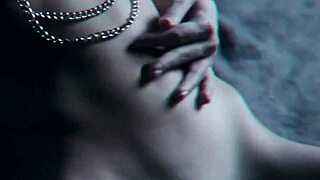 naked beauty in shibari bondage ropes masturbates to an orgasm