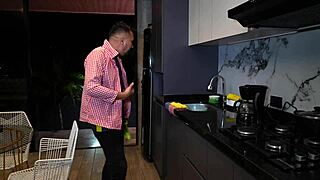 I find my roommate's magic remote controls me and he eats my pussy anytime