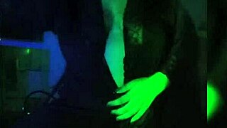 why is this morena slut doing a strip-tease in the dark room?