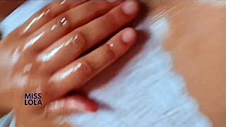 close up sexy latina brunette striptease lingerie only vaginal masturbation with toys pov pretty pussy