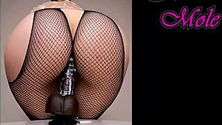 PAWG In Pantyhose Rides Dildo With Big Round Ass Penetration Sounds