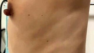 My wife's petite Japanese body with sensitive nipples gets raw creampie sex