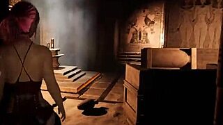 lara solves the mystery of an ancient statue with a huge penis with her ass 3d hentai game anime