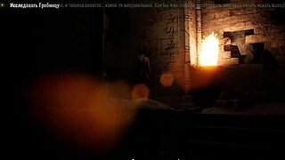 lara solves the mystery of an ancient statue with a huge penis with her ass 3d hentai game anime