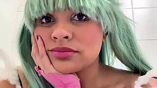 Public toilet farts at cosplay con, gassy BBW in cosplay!