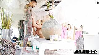 She agrees at swingers club then moans louder at home with SinfulXXX